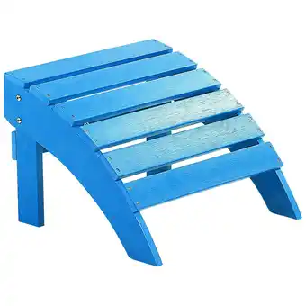 Beliani Voetenbank kunsthout blauw adirondack aanbieding