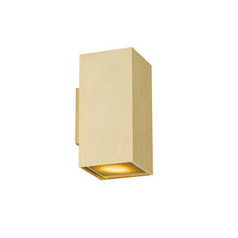 Lampenlicht.nl Design wandlamp goud vierkant 2-lichts - sab honey aanbieding