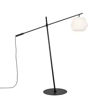 Lampenlicht.nl Design buiten vloerlamp zwart met witte kap ip44 - robbert aanbieding