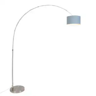 Lampenlicht.nl Booglamp staal met kap 35/35/20 blauw verstelbaar - xxl aanbieding