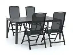 Kees Smit R&s design capri/fidenza 183cm dining tuinset 5-delig verstelbaar aanbieding