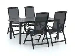 Kees Smit R&s design capri/fidenza 160cm dining tuinset 5-delig verstelbaar aanbieding