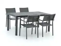 Kees Smit Bellagio roma/fidenza 160cm dining tuinset 5-delig stapelbaar aanbieding