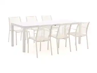 Kees Smit Apple bee hawaii/menzano 220cm dining tuinset 7-delig stapelbaar aanbieding