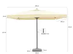 Kees Smit Shadowline jamaica parasol 400x400cm aanbieding
