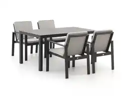 Kees Smit Bellagio vezzano/menzano 160cm dining tuinset 5-delig aanbieding