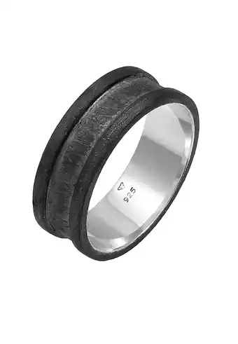 Douglas Kuzzoi kuzzoi ring heren band breed geoxideerd casual in 925 sterling zilver aanbieding