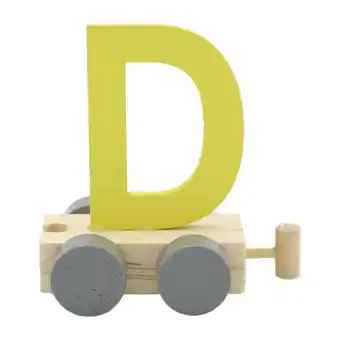 Babypark Jep letters treinletter d geel aanbieding