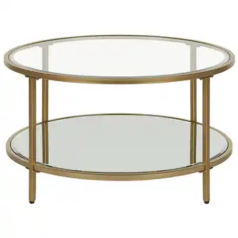 Beliani Salontafel glas/goud birney aanbieding