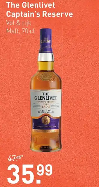 Gall & Gall The Glenlivet Captain's Reserve,70 cl aanbieding