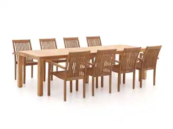 Kees Smit Sunyard jakarta/oxford 300cm dining tuinset 9-delig stapelbaar aanbieding