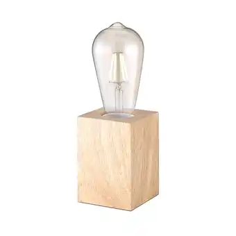 Praxis Home sweet home tafellamp eliaz vierkant hout e27 aanbieding