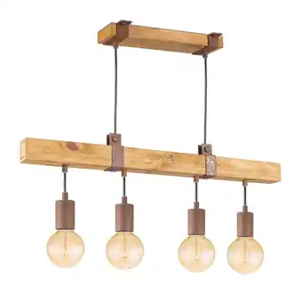 Praxis Home sweet home hanglamp denton hout roest 4xe27 aanbieding