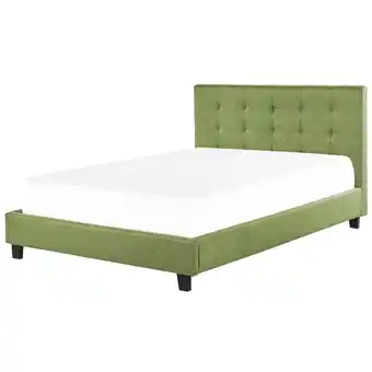 Beliani Waterbed stof groen 180 x 200 cm la rochelle aanbieding