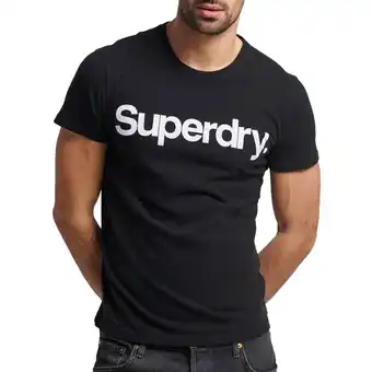 Plutosport Superdry core logo graphic shirt heren aanbieding