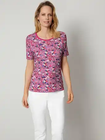 Klingel Shirt met modieuze printmix mona fuchsia/wit/marine aanbieding