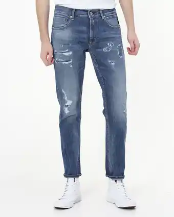 Only for Men Replay mickym broken edge heren jeans aanbieding