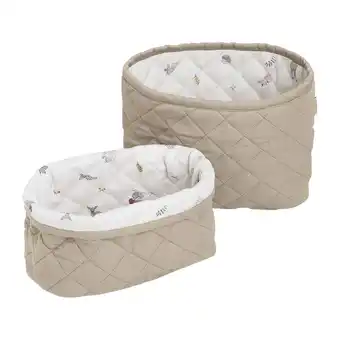 Babypark Cam cam quilted opbergmandje hazel 2 stuks aanbieding