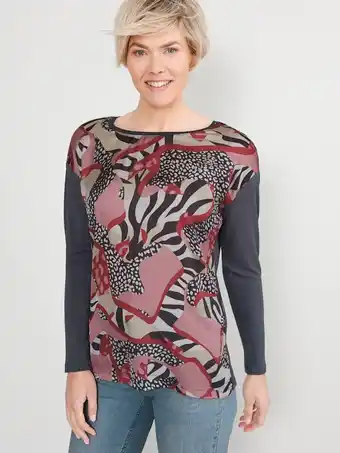 Klingel Shirt met print dress in antraciet aanbieding