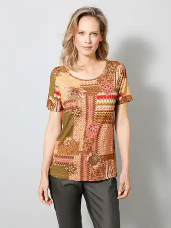 Klingel Shirt in patchworklook mona camel/bruin/oker aanbieding