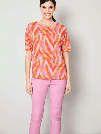 Klingel Blouse met allover print amy vermont oranje/pink aanbieding