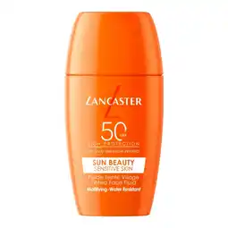 Douglas Lancaster sun care sun sensitive tinted mattifying fluid spf 50 aanbieding