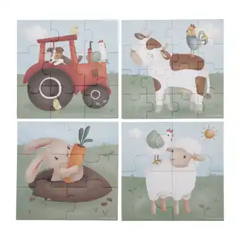 Babypark Little dutch little farm puzzel - 4-in-1 aanbieding