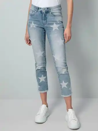 Klingel Jeans met sterrenversiering amy vermont blue bleached denim aanbieding