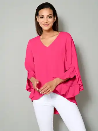 Klingel Tuniek met asymmetrische zoom alba moda pink aanbieding