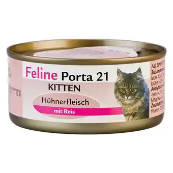 Zooplus 6x156g feline kitten kip met rijst porta 21 kattenvoer aanbieding