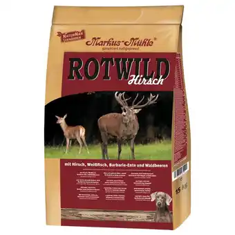 Zooplus 2x15kg roodwild hert markus mühle hondenvoer aanbieding