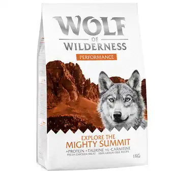 Zooplus 5x1kg performance 'explore the mighty summit' wolf of wilderness hondenvoer aanbieding