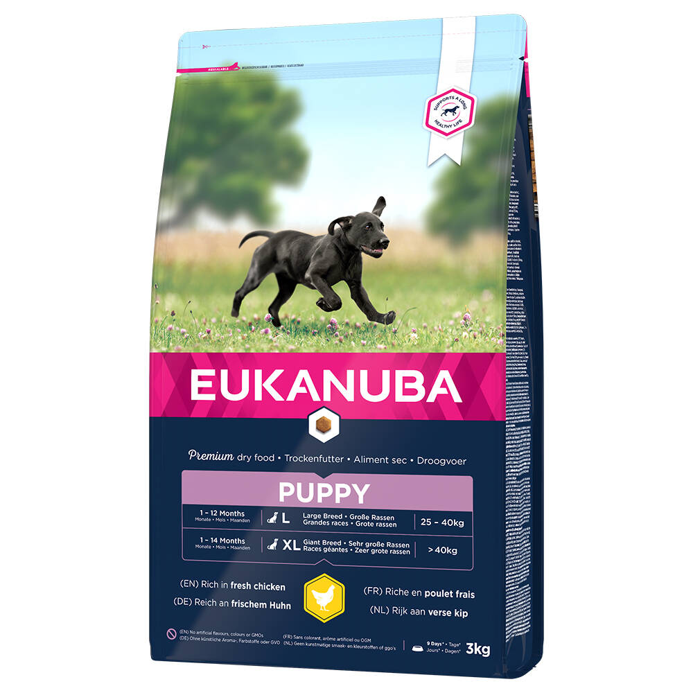2x3kg puppy large breed kip eukanuba hondenvoer aanbieding bij Zooplus