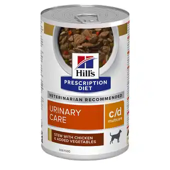 Zooplus 12x354g c/d multicare urinary care stoofpotje met kip hill's prescription diet hondenvoer aanbieding