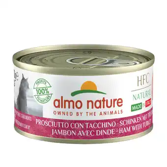 Zooplus Voordeelpakket almo nature hfc made in italy 24 x 70g ham en kalkoen aanbieding