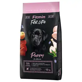 Zooplus 2x12kg, fitmin dog for life puppy alle rassen, droog hondenvoer aanbieding