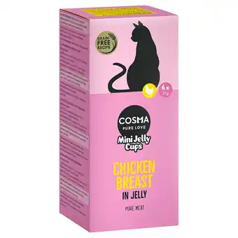 Zooplus 4 + 2 gratis! cosma mini jelly cups 6 x 25 g - kipfilet aanbieding