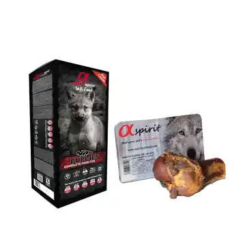 Zooplus Alpha spirit 9 kg + alpha spirit half ham bot gratis! - puppies hondenvoer (9 kg) aanbieding