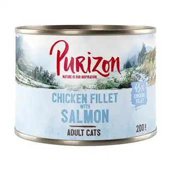 Zooplus 24x200g adult kipfilet met zalm purizon kattenvoer aanbieding