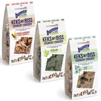 Zooplus 6x50g (3 soorten) konijnenkoekje met bite superfood snacks voor kleine dieren aanbieding