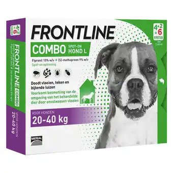 Zooplus Frontline combo spot-on hond l 20-40kg 6 pipetten x 2,68ml aanbieding