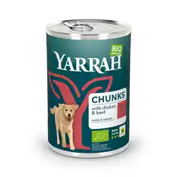 Zooplus 6x405g bio brokken rund met brandnetel & tomaat yarrah hondenvoer aanbieding