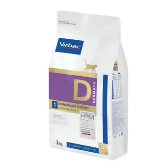 Zooplus 2x3kg veterinary hpm cat dermato d1 virbac kattenvoer aanbieding