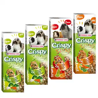 Zooplus 4x2 sticks (440g) gemengd pak versele-laga crispy sticks herbivores aanbieding