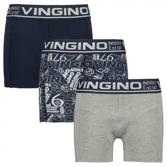 Vingino Boxershort blue logo 3 pack aanbieding