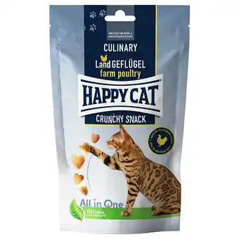 Zooplus 2x70g happy cat culinary crunchy snack land gevogetle kattensnack aanbieding