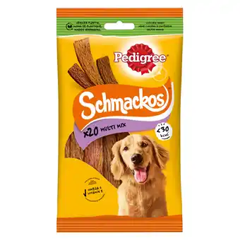 Zooplus 14x20 stuks schmackos mega mix 4 soorten pedigree hondensnacks aanbieding