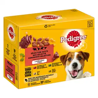 Zooplus 24x100g pedigree maaltijdzakjes variëteitenmix in gelei hondenvoer aanbieding