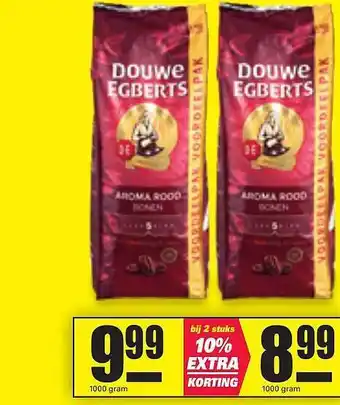 Nettorama Douwe Egberts Aroma Rood Bonen 1000 gram aanbieding