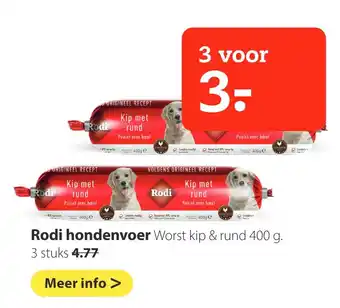 Pets Place Rodi hondenvoer aanbieding